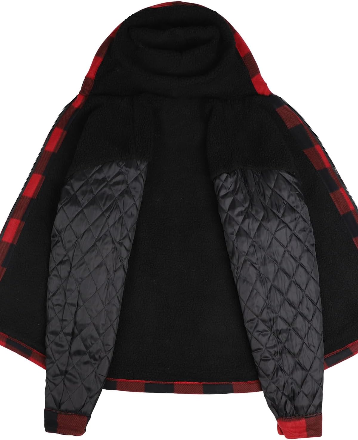 Mens Plaid Flannel Shirt Heavyweight Warm Casual Button Down