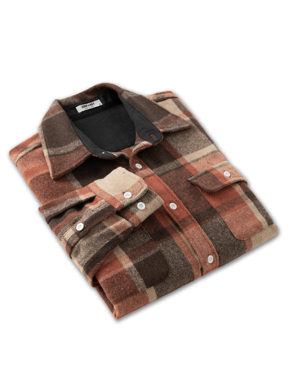 Mens Plaid Cotton Flannel Shirt Long Sleeve Casual Button Down Work Shirt