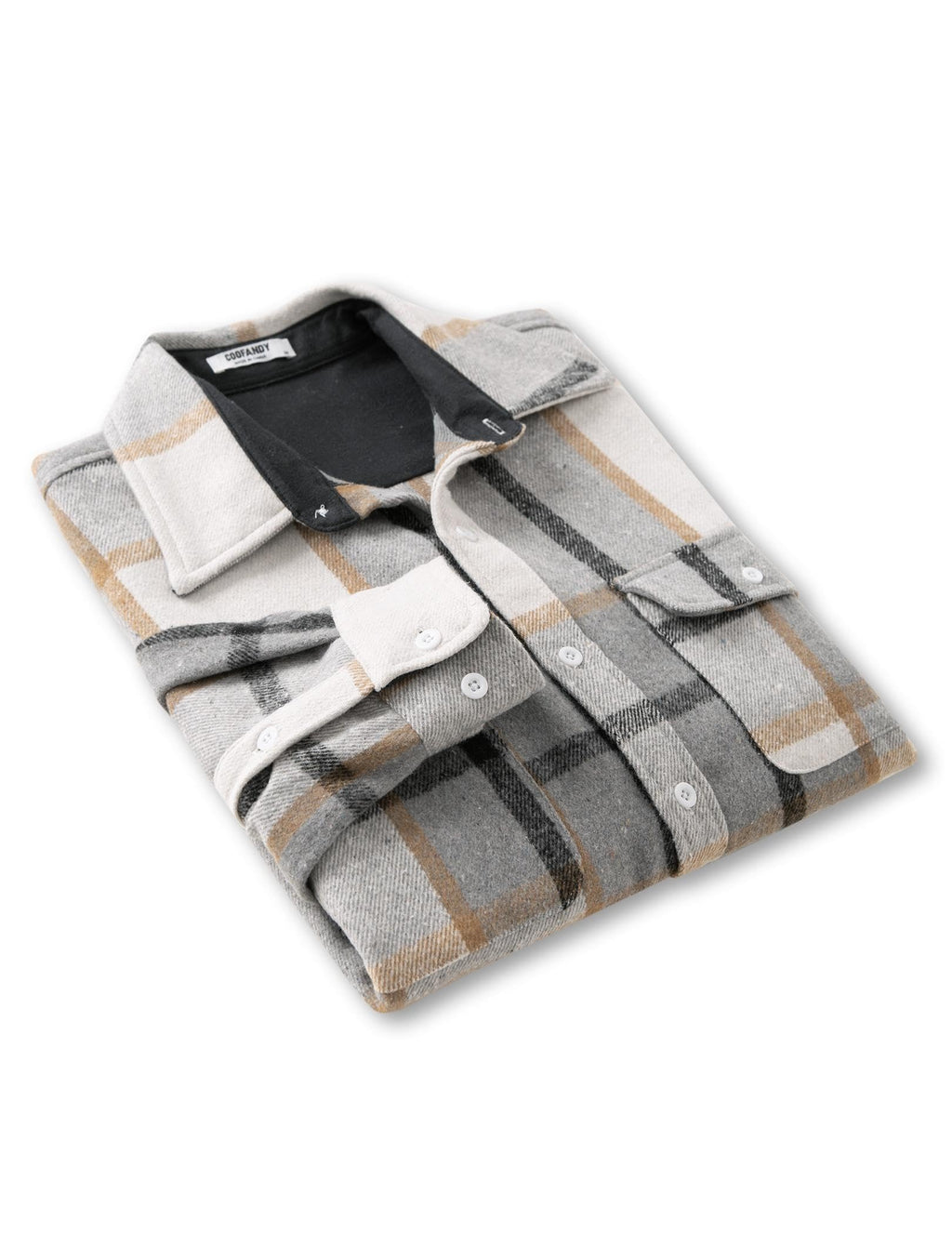 Mens Plaid Cotton Flannel Shirt Long Sleeve Button Down Casual Work Shirt With Pockets