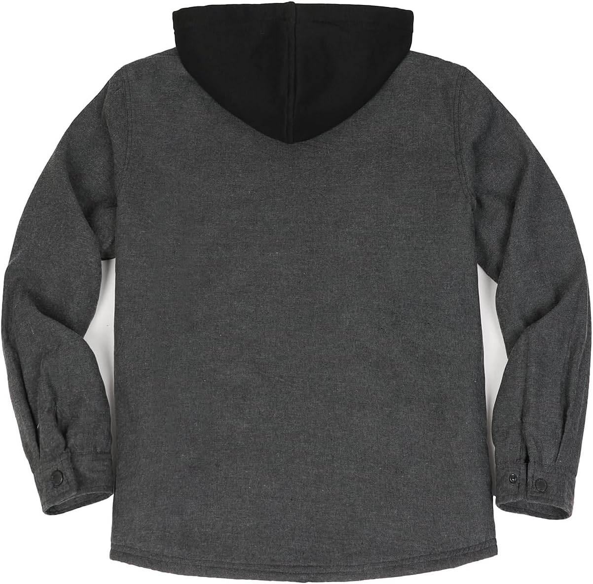 Mens Plaid Sherpa Lined Shirt Jacket Full Zip Hooded Warm Flannel