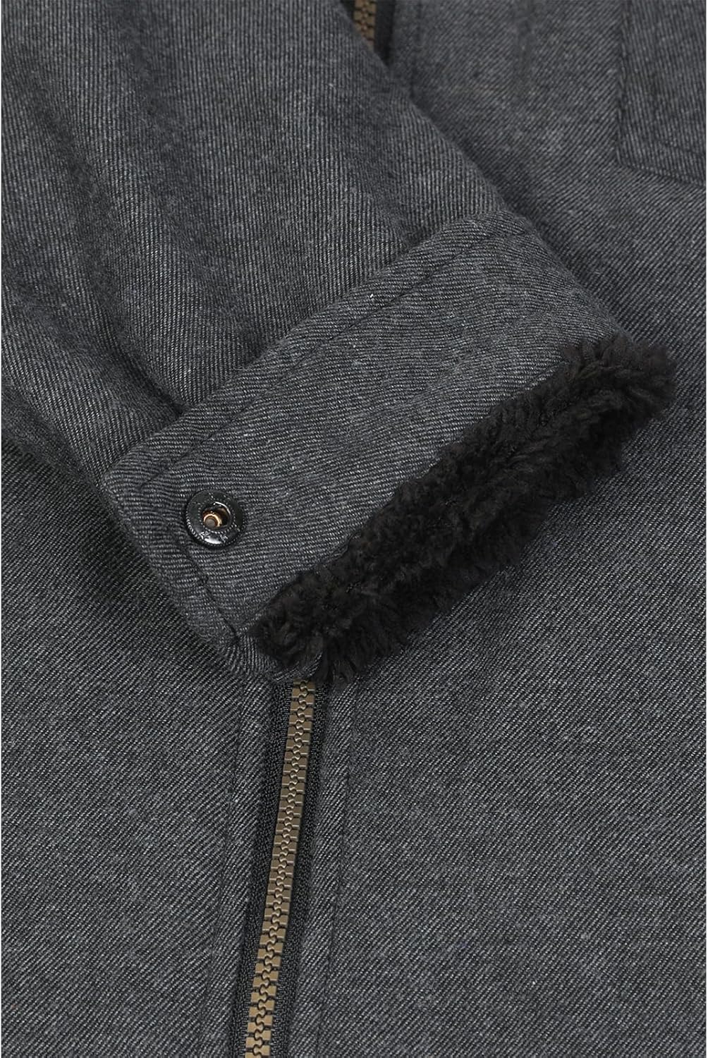 Mens Plaid Sherpa Lined Shirt Jacket Full Zip Hooded Warm Flannel