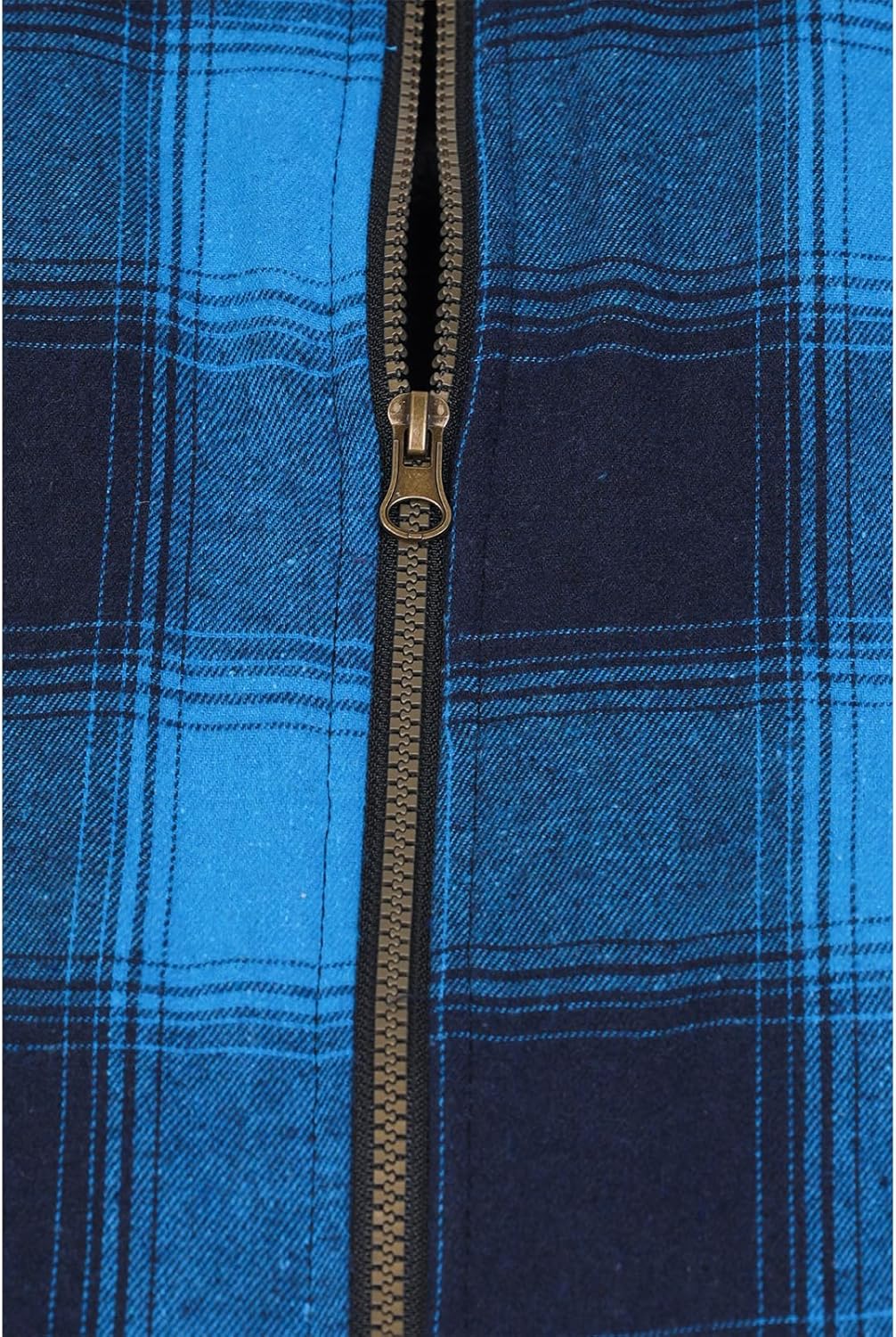 Mens Plaid Sherpa Lined Shirt Jacket Full Zip Hooded Warm Flannel