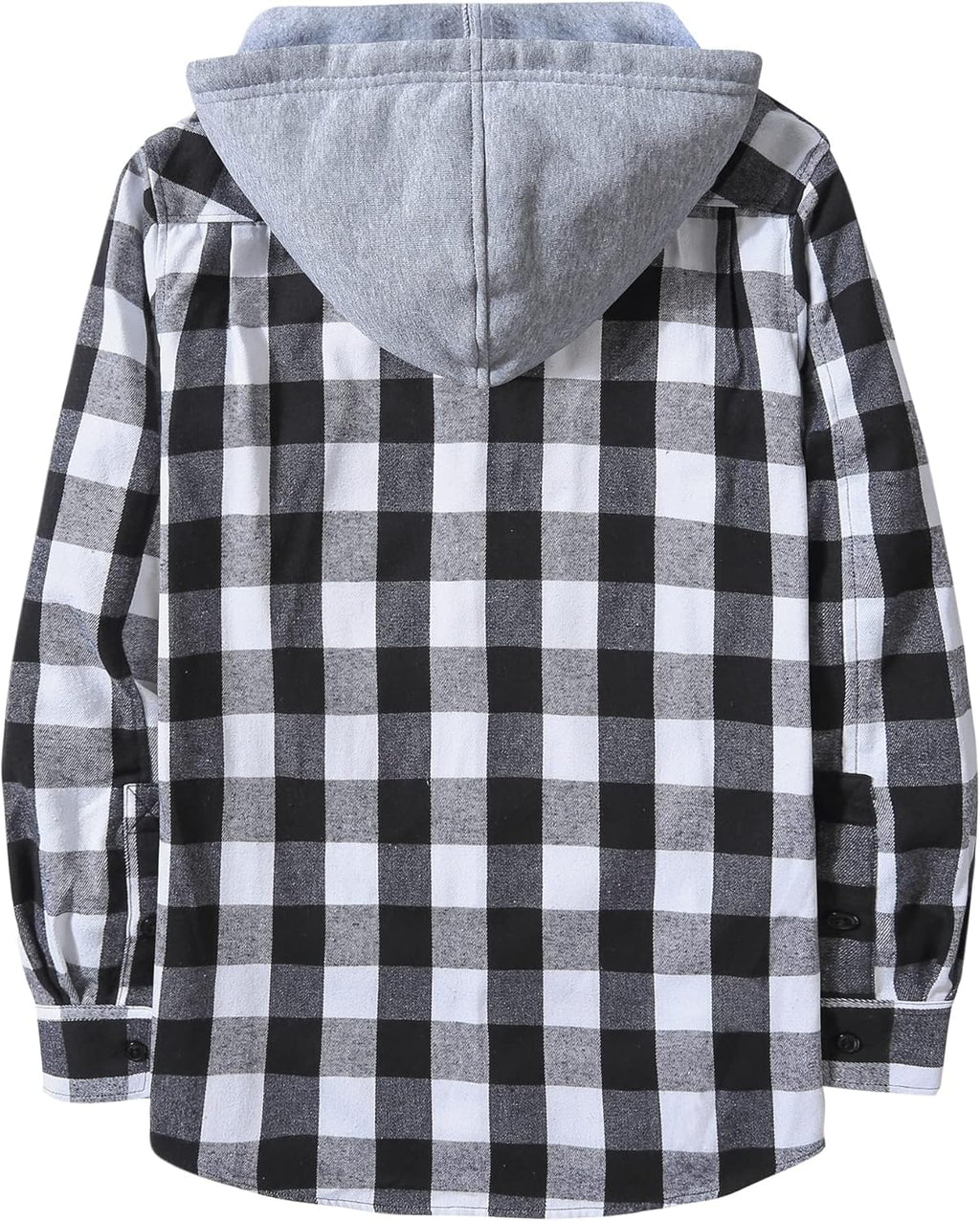 3 Pack Mens Flannel Hoodie Shirts Long Sleeve Plaid Button Down Hooded Shirts Casual Brushed Jacket with Pocket