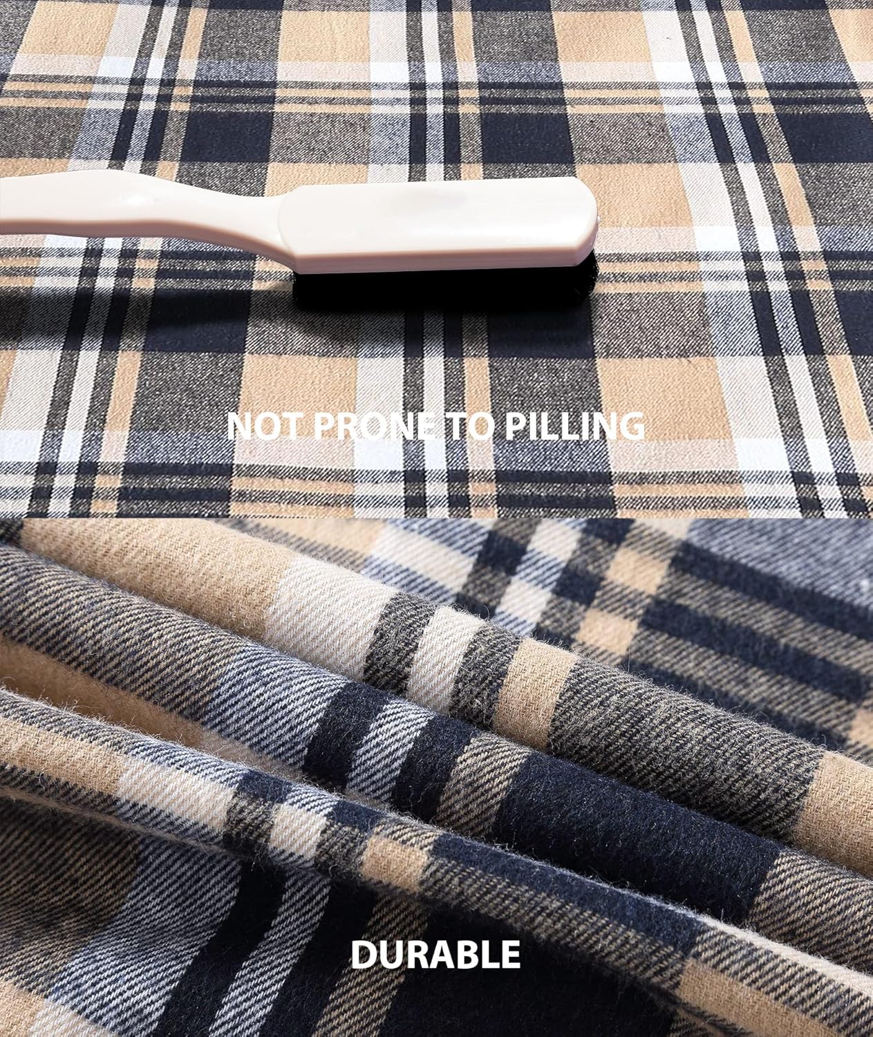 3 Pack Mens Flannel Hoodie Shirts Long Sleeve Plaid Button Down Hooded Shirts Casual Brushed Jacket with Pocket