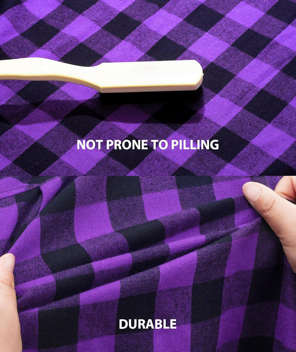 3 Pack Mens Flannel Hoodie Shirts Long Sleeve Plaid Button Down Hooded Shirts Casual Brushed Jacket with Pocket