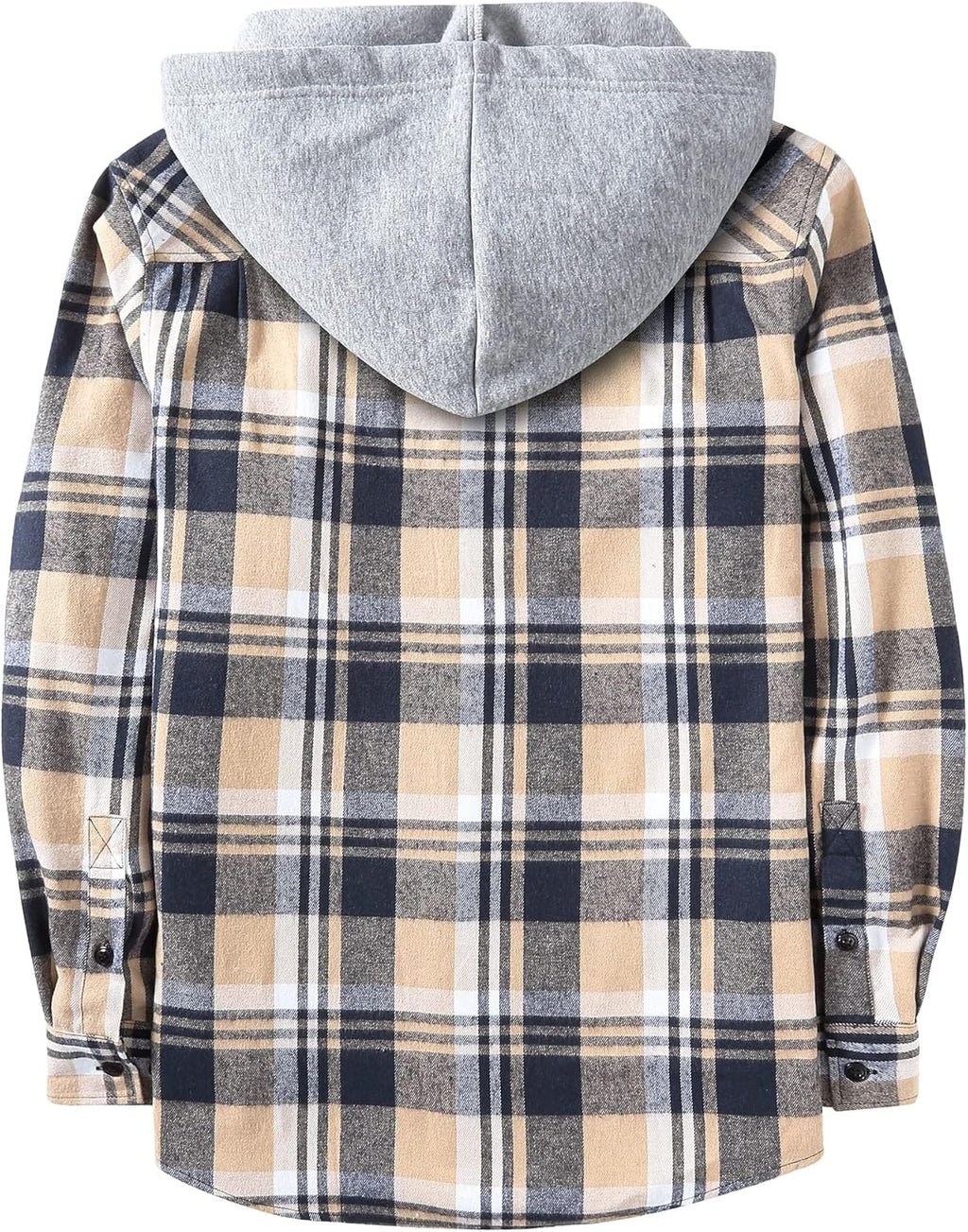 3 Pack Mens Flannel Hoodie Shirts Long Sleeve Plaid Button Down Hooded Shirts Casual Brushed Jacket with Pocket