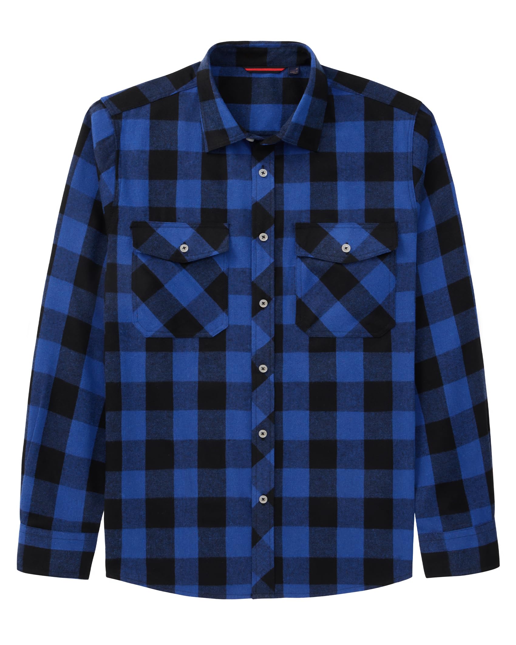 Mens Flannel Plaid Shirt Long Sleeve Button Down Casual Work Shirt Jacket